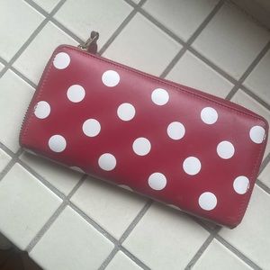 Comme des garçons Polkadot Zip Around Wallet